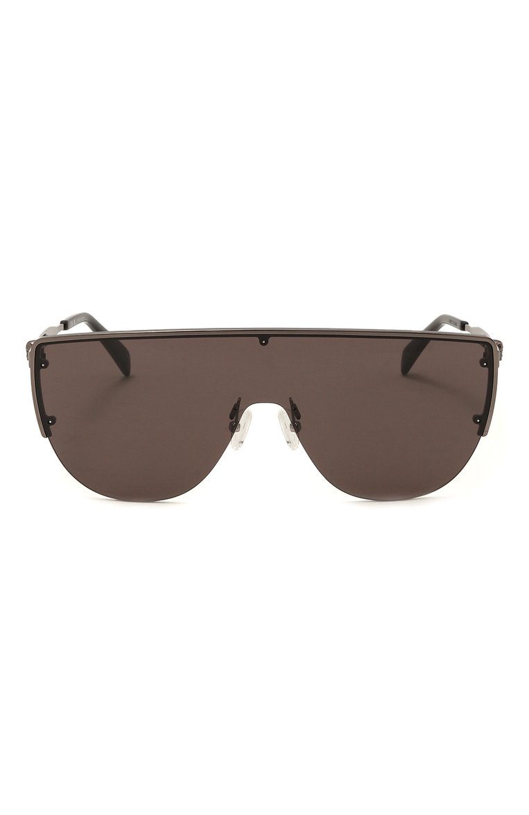 Женские солнцезащитные очки ALEXANDER MCQUEEN черного цвета, арт. AM0457S 001 | Фото 3 (Нос: Не проставлено; Региональные ограничения белый список (Axapta Mercury): Не проставлено; Материал: Металл; Тип очков: С/з; Оптика Гендер: оптика-женское; Очки форма: Маска)