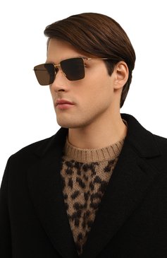 Женские солнцезащитные очки BOTTEGA VENETA коричневого цвета, арт. BV1267S 002 | Фото 3 (Нос: Не проставлено; Региональные ограничения белый список (Axapta Mercury): Не проставлено; Материал: Металл; Тип очков: С/з; Кросс-КТ: С/з-унисекс; Оптика Гендер: оптика-унисекс; Очки форма: Квадратные)