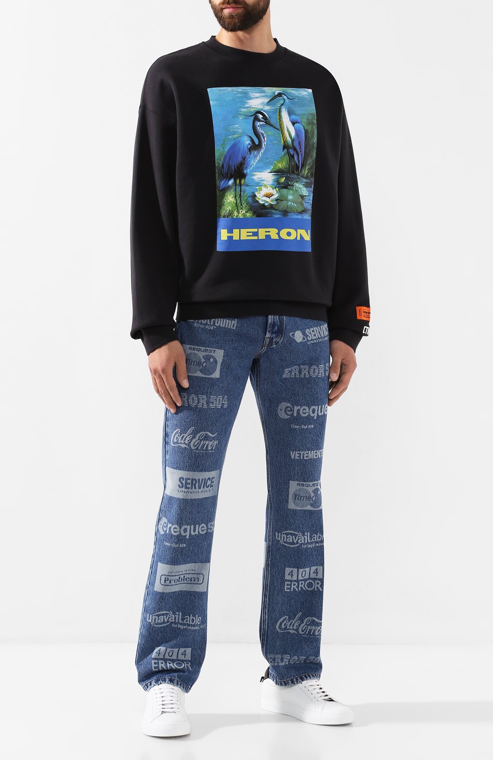 Хлопковый свитшот HERON PRESTON, арт. HMBA003F198080010488, фото 2