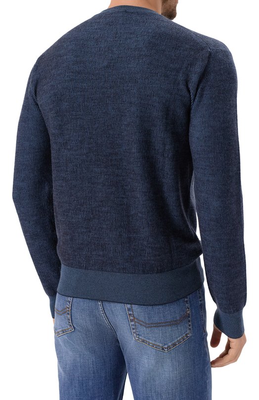 Джемпер из кашемира и шерсти Brioni UMQ90L/0CK12 Синий  UMQ90L/0CK12 Фото 4