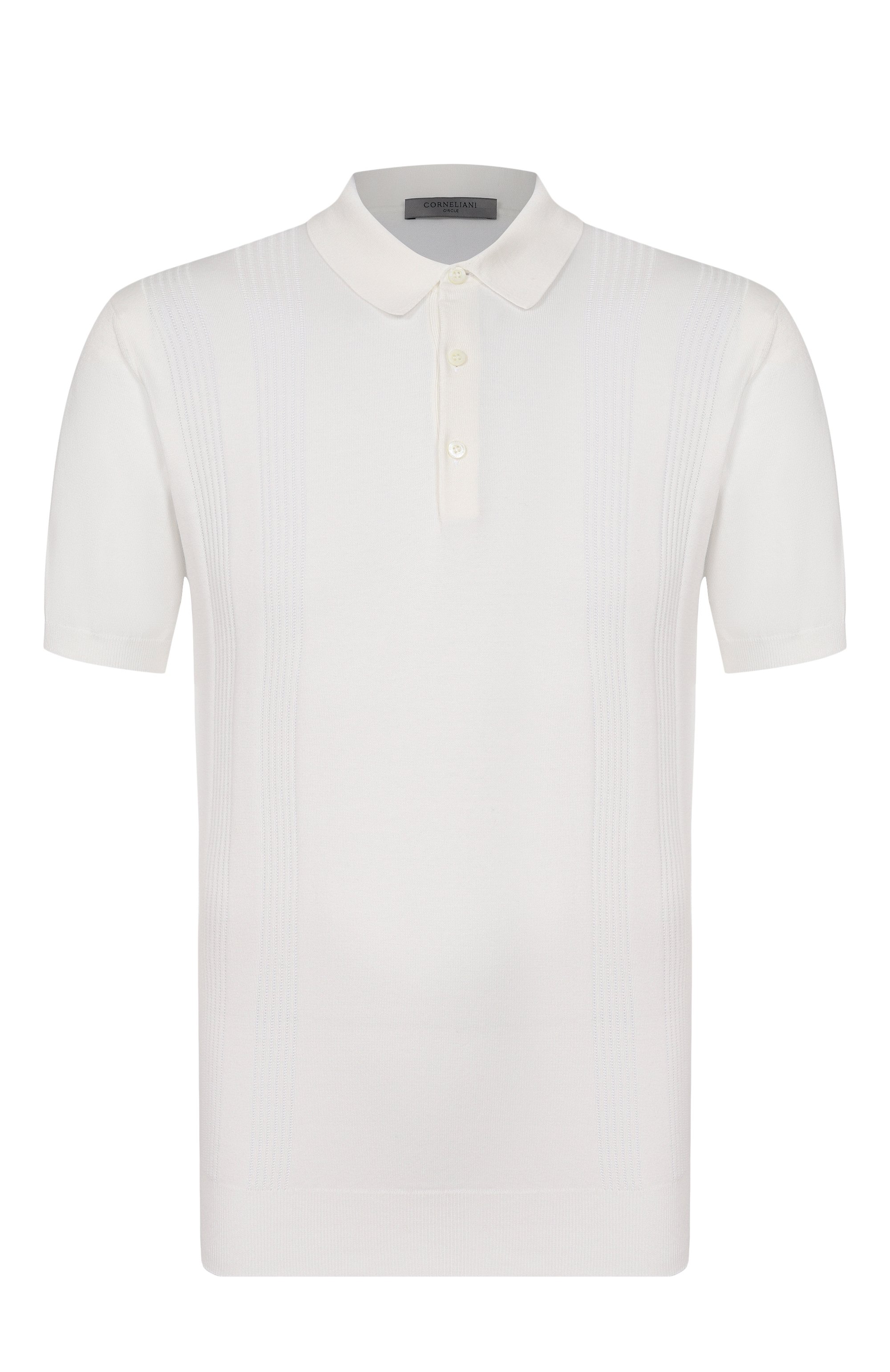 Хлопковое поло CORNELIANI белого цвета по цене 65250 руб., арт. 27M586/2725109, фото 1 Хлопковое поло CORNELIANI, арт. 27M586/2725109, фото 1