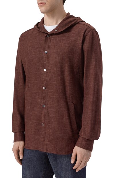 Рубашка из шерсти и шелка KITON, арт. UMCMARK0119G10, фото 3