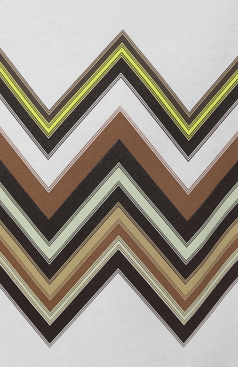 Мужская хлопковая футболка MISSONI белого цвета, арт. US24SL0C/BJ00J3 | Фото 5 (Материал внешний: Хлопок; Рукава: Короткие; Длина (для топов): Стандартные; Стили: Кэжуэл; Принт: С принтом; Кросс-КТ: Пляж, Джерси; Мужское Кросс-КТ: Футб�олка-одежда; Детали: Без декора; Автоматизация состава: Проставлено; Автоматизация ТО: Проставлено)