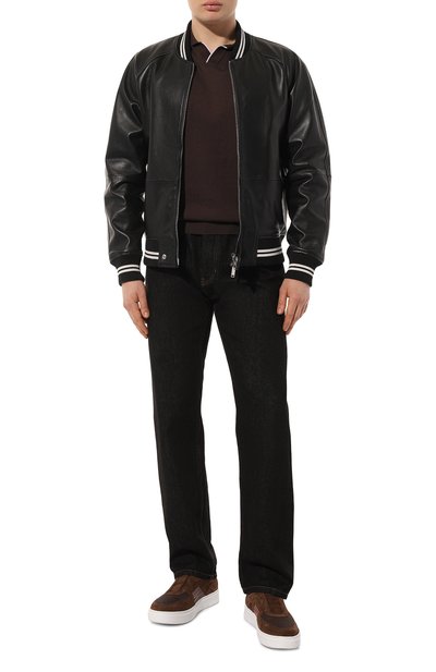 Комбинированные кеды ZILLI коричневого цвета по цене 118000 руб., арт. H0073AM1058VHH001, фото 2 Комбинированные кеды ZILLI, арт. H0073AM1058VHH001, фото 2