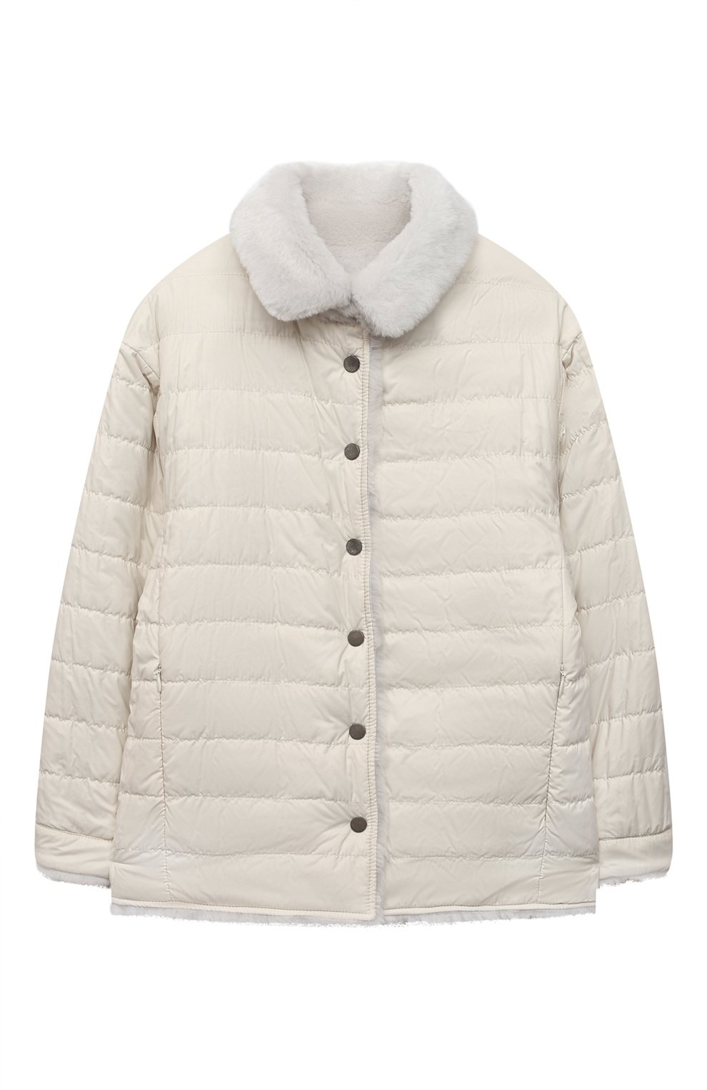 Шуба BRUNELLO CUCINELLI белого цвета по цене 447000 руб., арт. BPMFSY612C, фото 4 Шуба BRUNELLO CUCINELLI, арт. BPMFSY612C, фото 4