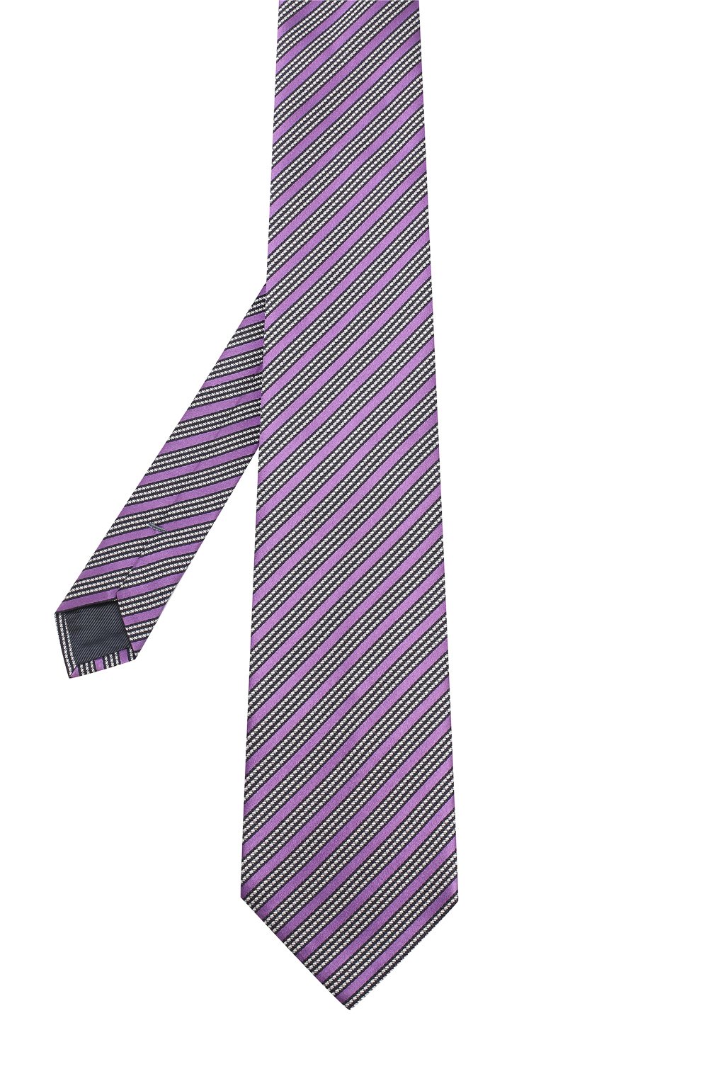 Шелковый галстук с узором ZEGNA фиолетового цвета по цене 22850 руб., арт. Z3E25/1XW, фото 2 Шелковый галстук с узором ZEGNA, арт. Z3E25/1XW, фото 2