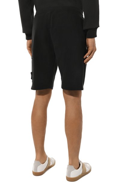 Хлопковые шорты STONE ISLAND черного цвета по цене 36650 руб., арт. 811563620, фото 4 Хлопковые шорты STONE ISLAND, арт. 811563620, фото 4