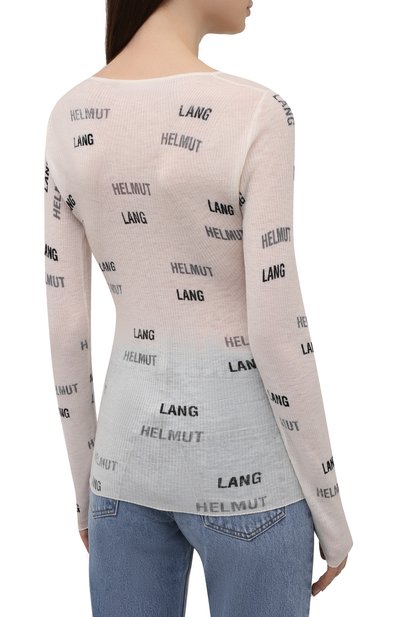 Шерстяной пуловер HELMUT LANG кремового цвета по цене 29750 руб., арт. L04HW714, фото 4 Шерстяной пуловер HELMUT LANG, арт. L04HW714, фото 4