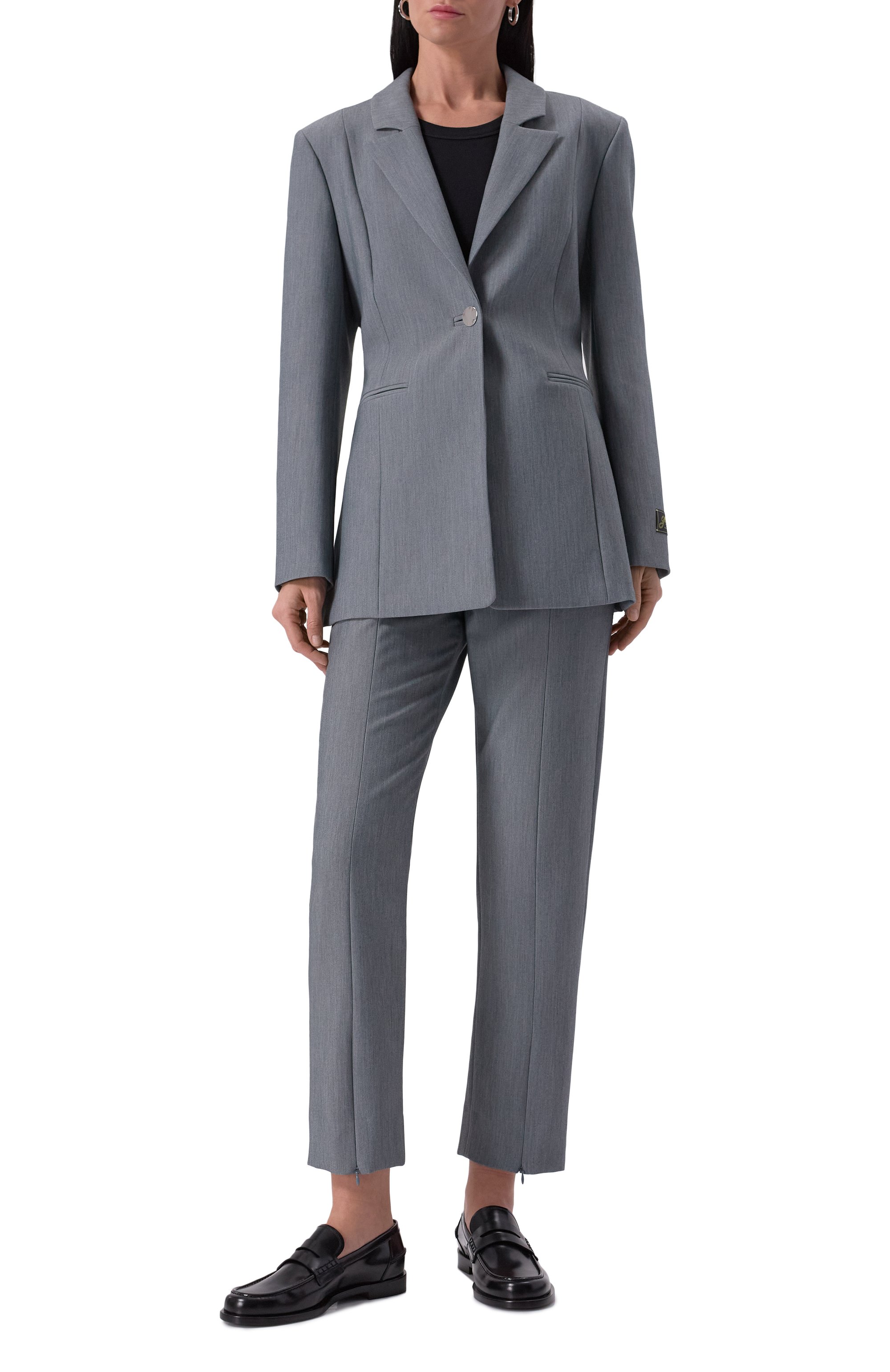 Жакет GANNI серого цвета по цене 61550 руб., арт. W0109/6871, фото 2 Жакет GANNI, арт. W0109/6871, фото 2