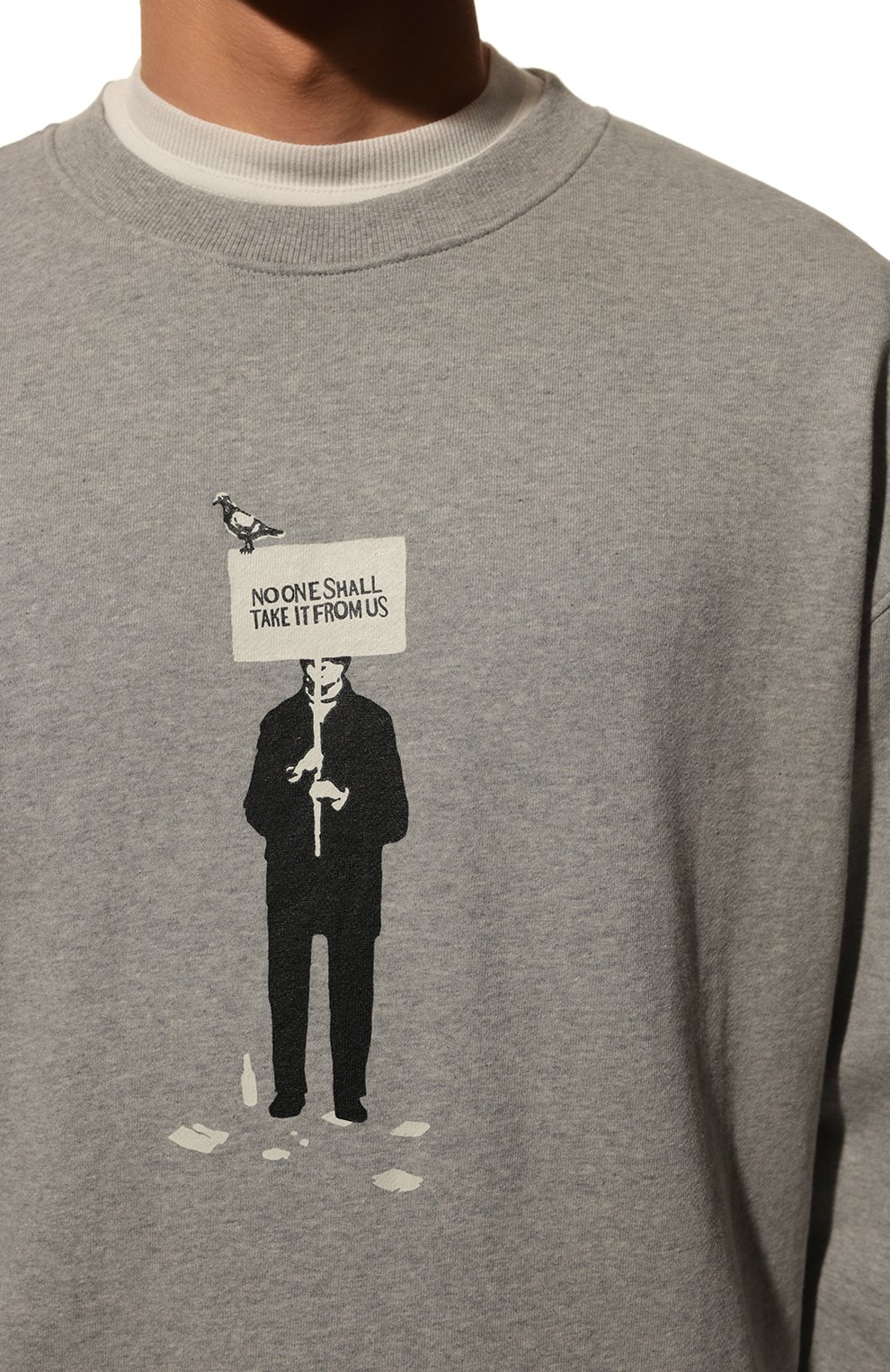 Хлопковый свитшот TEE LIBRARY серого цвета по цене 15900 руб., арт. TBF-SW-25, фото 5 Хлопковый свитшот TEE LIBRARY, арт. TBF-SW-25, фото 5