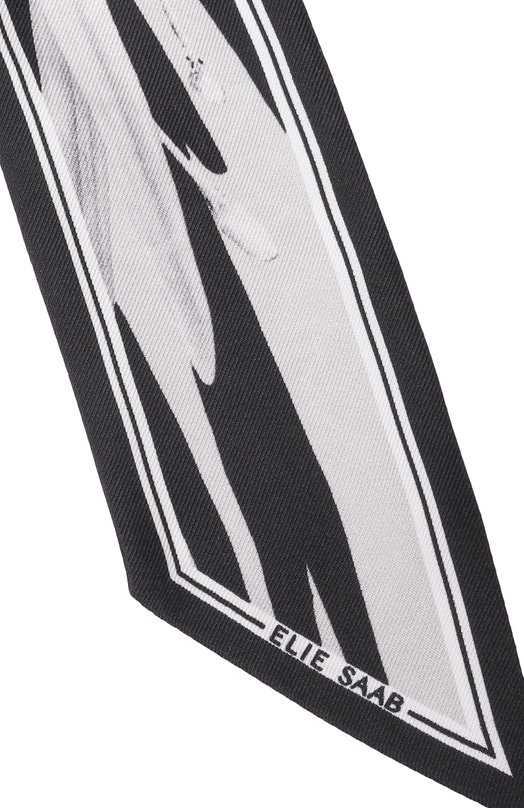 Шелковый шарф-твилли Elie Saab 710009234 Чёрный  710009234 Фото 3