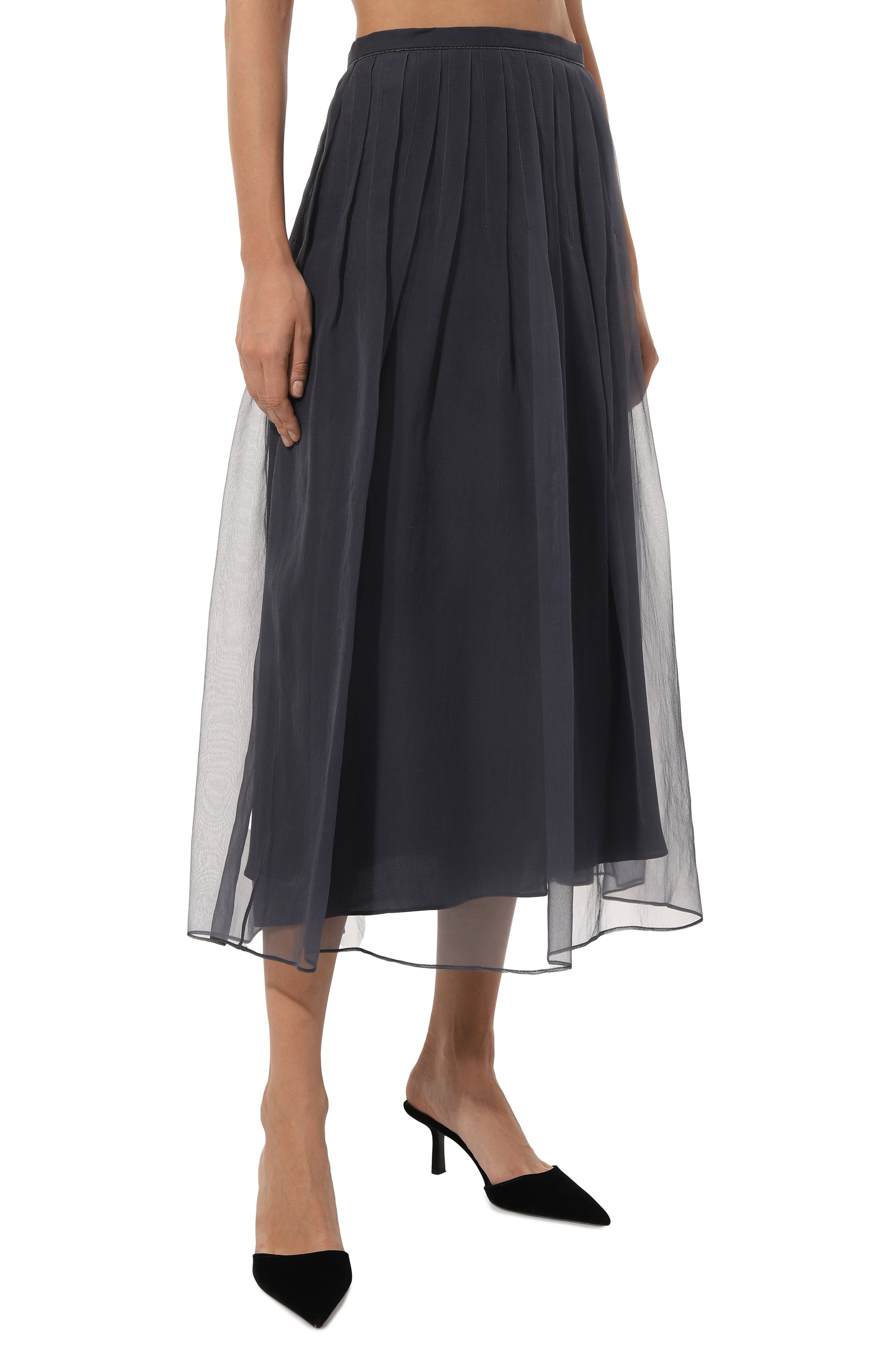 Шелковая юбка BRUNELLO CUCINELLI, арт. MF940G3375, фото 3