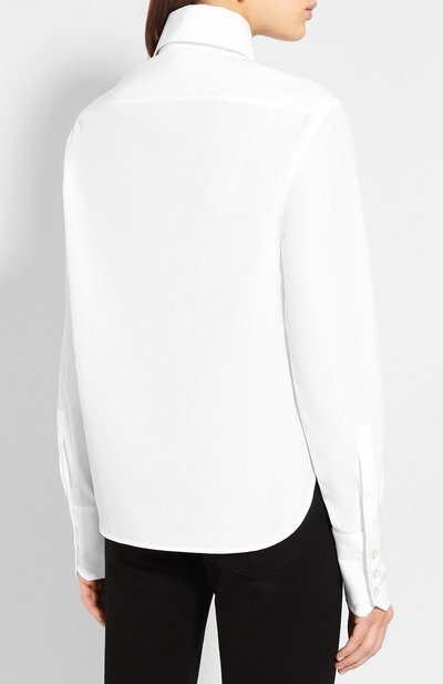 Хлопковая рубашка SAINT LAURENT, арт. 614790/Y227W, фото 4