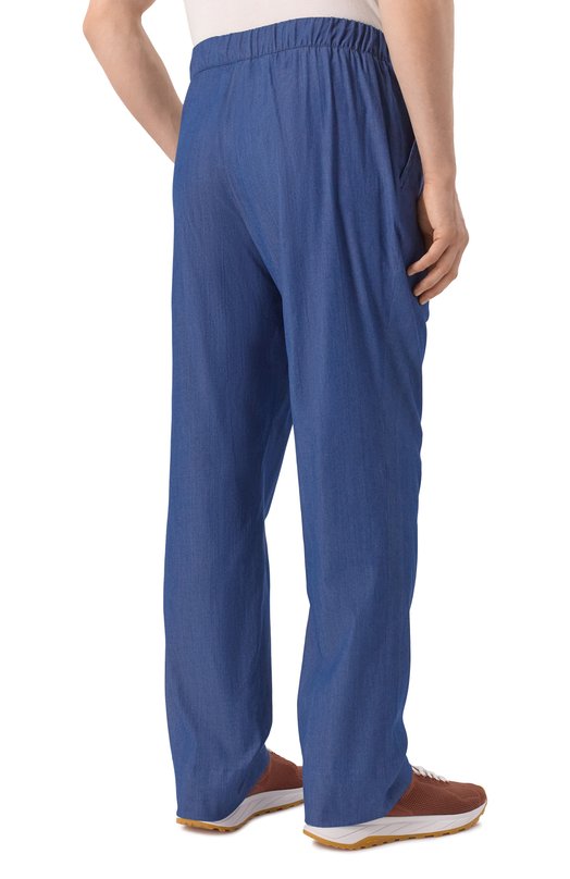 Хлопковые брюки Kiton UPN007H0922702 Синий  UPN007H0922702 Фото 4