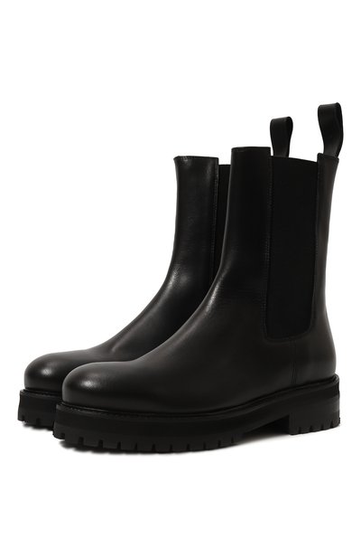 Кожаные полусапоги DONDUP черного цвета по цене 59950 руб., арт. WS200/PL0457D XXX DD W23, фото 1 Кожаные полусапоги DONDUP, арт. WS200/PL0457D XXX DD W23, фото 1