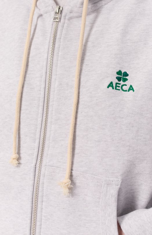 Хлопковая толстовка AECA WHITE AWCMFWBDTSZSO001C0.LIGHT GREY (S) Белый  AWCMFWBDTSZSO001C0.LIGHT GREY (S) Фото 5