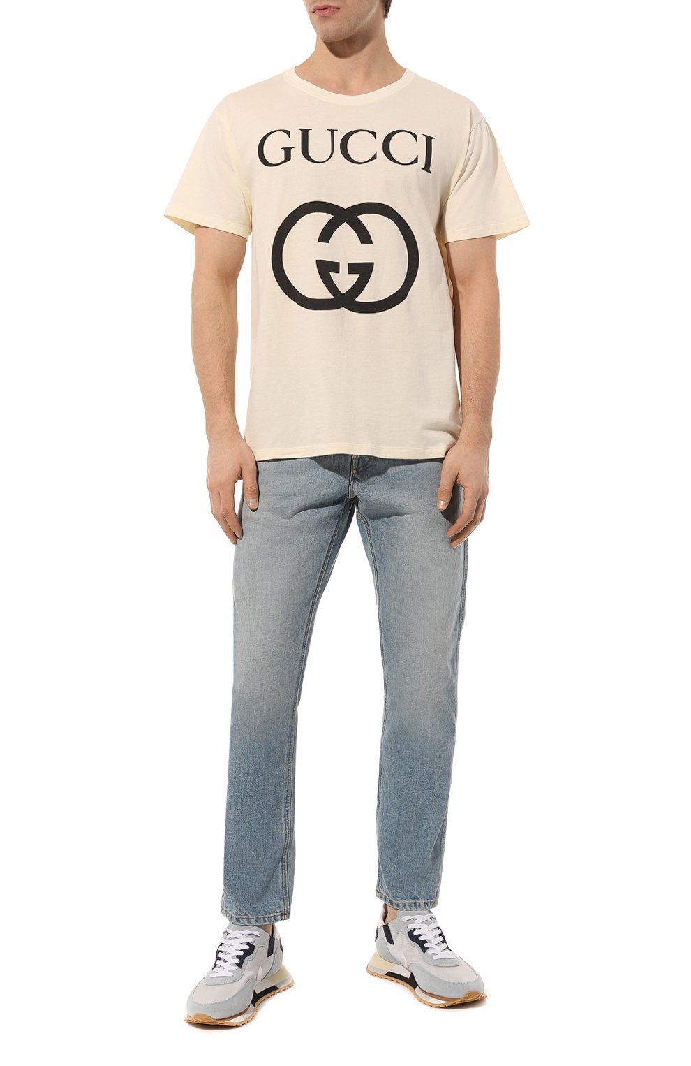 Хлопковая футболка GUCCI, арт. 493117 X3Q35, фото 2