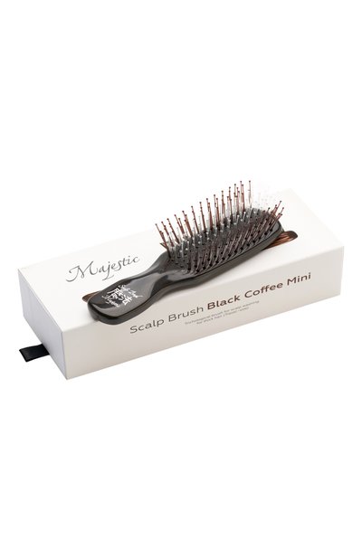Женская мини-расческа scalp brush 198 зубцов, оттенок черный кофе MAJESTIC, арт. 4673748653058