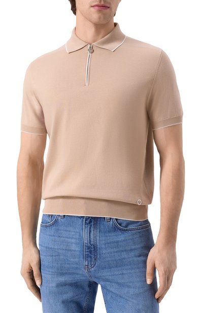 Поло из хлопка и шелка STEFANO RICCI, арт. K616580P31/R25104, фото 3