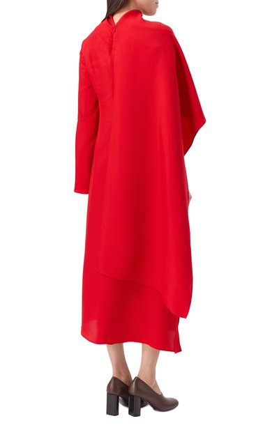 Платье из вискозы и шелка CO красного цвета по цене 175500 руб., арт. 4336DVST-PS25, фото 4 Платье из вискозы и шелка CO, арт. 4336DVST-PS25, фото 4