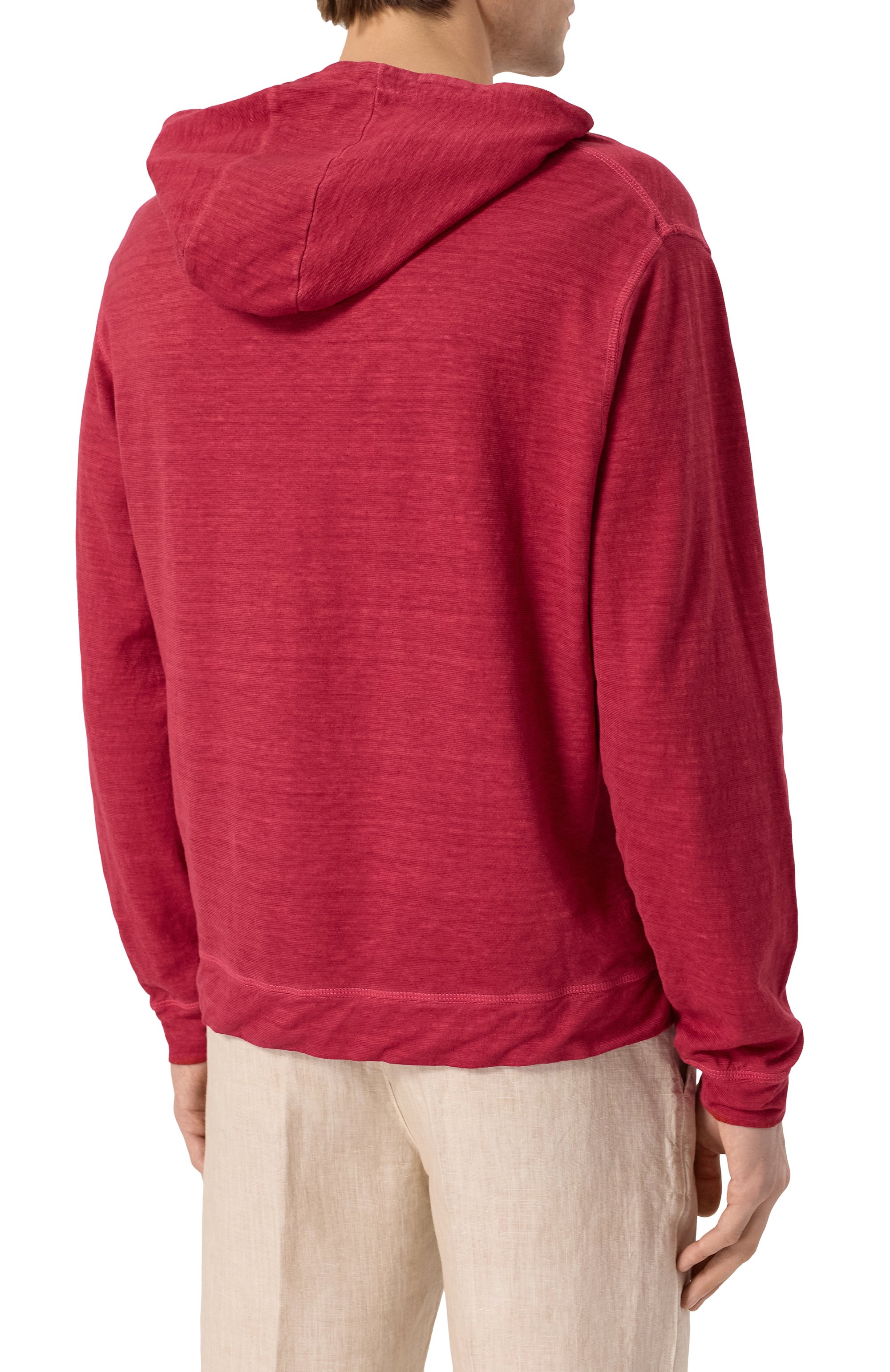 Лонгслив изо льна и хлопка 120% LINO красного цвета по цене 34650 руб., арт. 32ALIM79GS/G309/S01, фото 4 Лонгслив изо льна и хлопка 120% LINO, арт. 32ALIM79GS/G309/S01, фото 4