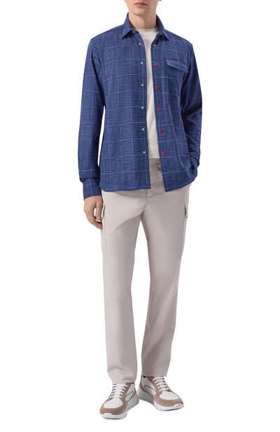 Мужская рубашка из шерсти и шелка KITON, арт. UMCBUBAK0627G