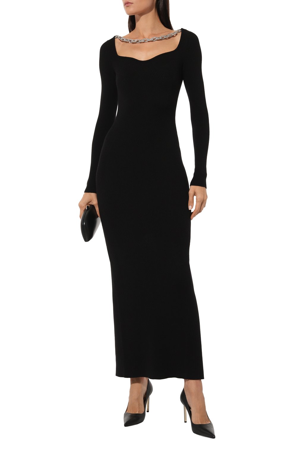 Шерстяное платье GIUSEPPE DI MORABITO черного цвета по цене 86900 руб., арт. 03PFKN321 03358, фото 2 Шерстяное платье GIUSEPPE DI MORABITO, арт. 03PFKN321 03358, фото 2