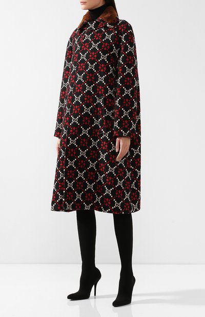 Шерстяное пальто свободного кроя GUCCI, арт. 542933/Z507M, фото 3