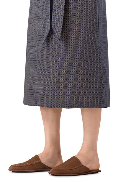 Замшевые домашние туфли HOMERS AT HOME коричневого цвета по цене 19600 руб., арт. 14874/ANTE, фото 3 Замшевые домашние туфли HOMERS AT HOME, арт. 14874/ANTE, фото 3