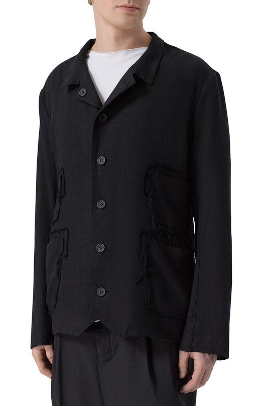 Двусторонний пиджак из вискозы и льна 139Dec SUT617-BK Чёрный  SUT617-BK Фото 3