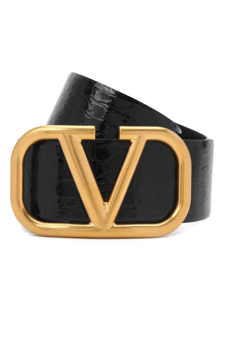 Ремень из кожи аллигатора vlogo signature VALENTINO, арт. WW2T0S10/QRL/AMIS, фото 1