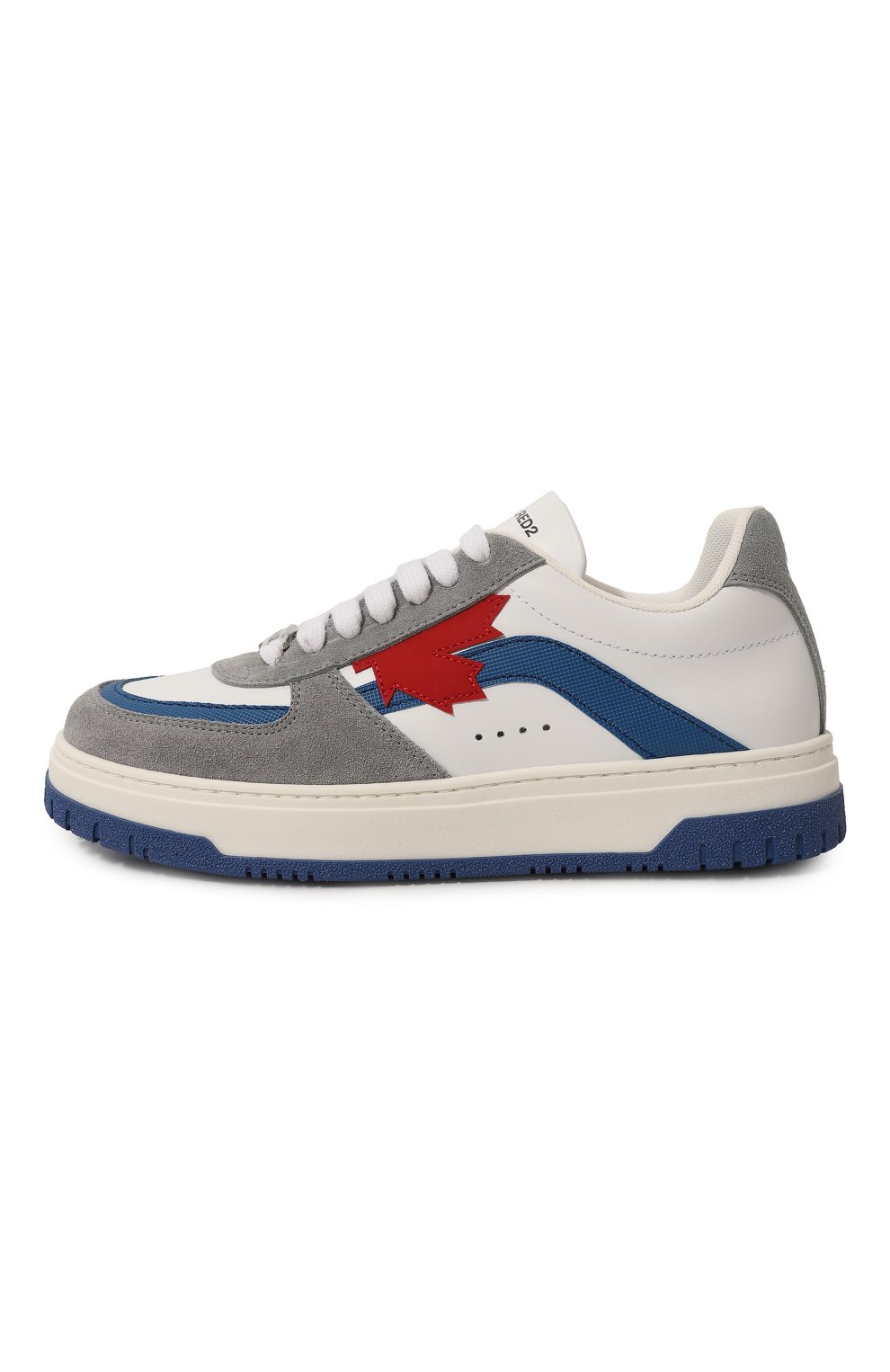 Кожаные кеды DSQUARED2 синего цвета по цене 29100 руб., арт. 77755/36-41, фото 2 Кожаные кеды DSQUARED2, арт. 77755/36-41, фото 2