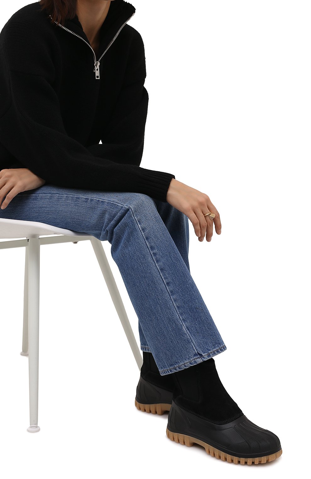 Комбинированные ботинки DIEMME черного цвета по цене 39950 руб., арт. DI2107BL13/W, фото 3 Комбинированные ботинки DIEMME, арт. DI2107BL13/W, фото 3