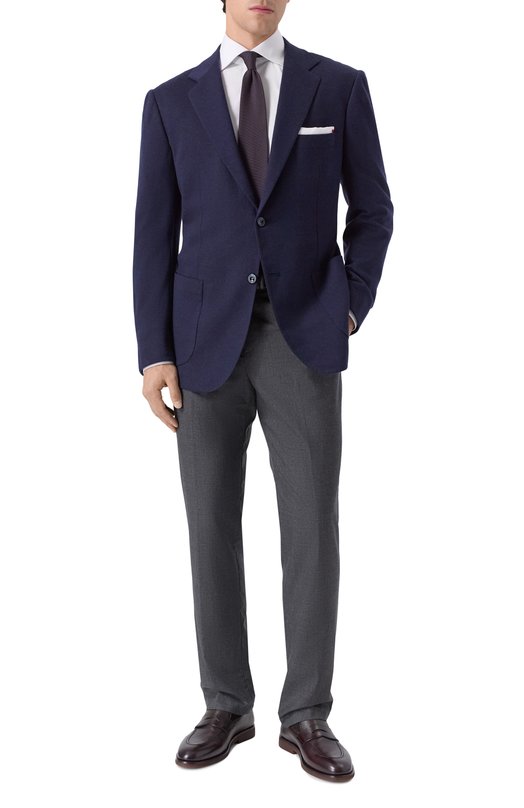 Кашемировые брюки Kiton UFPPERK0130H02 Серый  UFPPERK0130H02 Фото 2