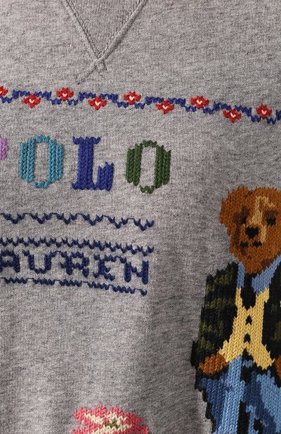 Хлопковый свитшот POLO RALPH LAUREN серого цвета по цене 15650 руб., арт. 211764907, фото 5 Хлопковый свитшот POLO RALPH LAUREN, арт. 211764907, фото 5