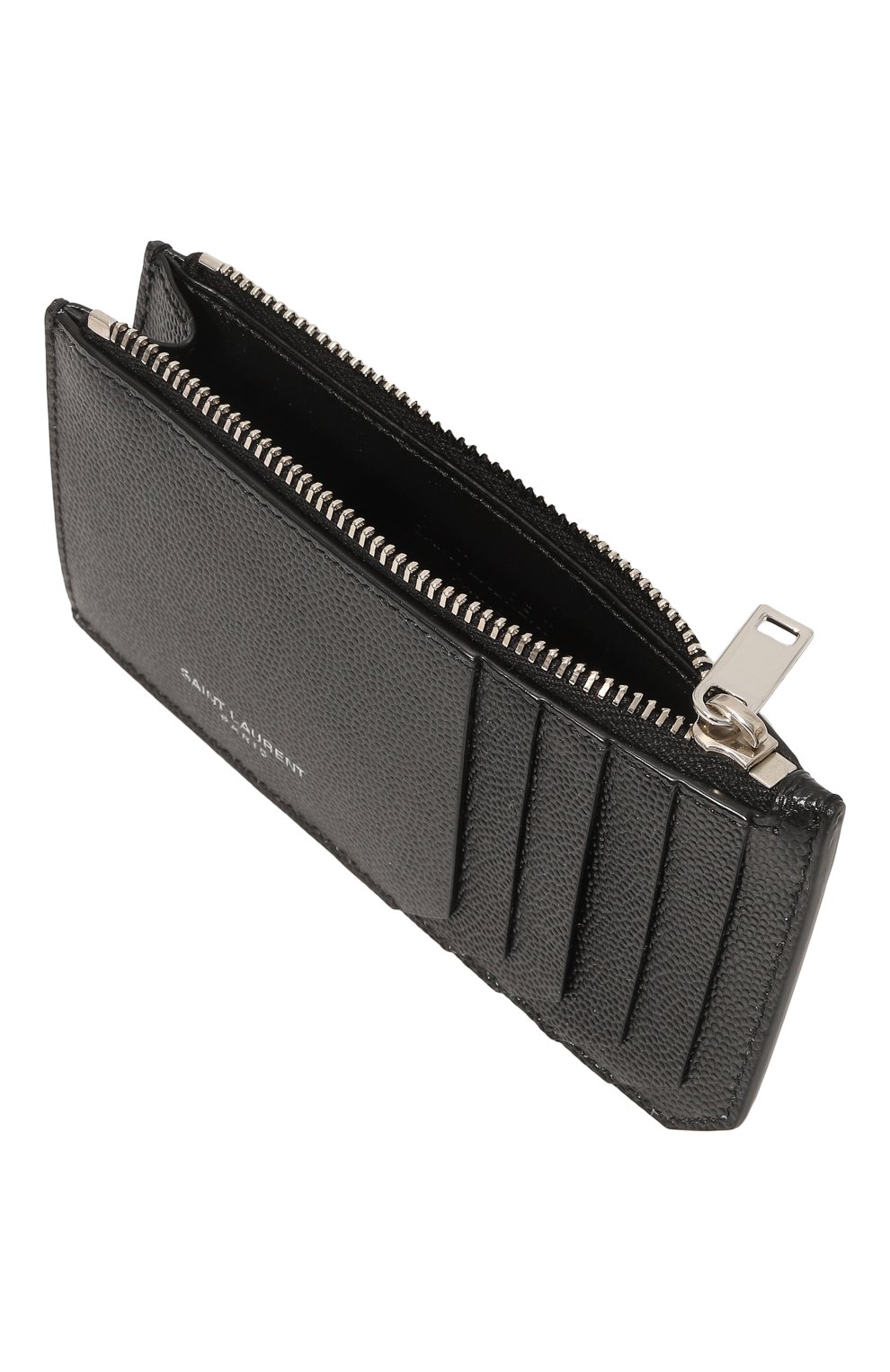 Кожаный футляр для кредитных карт SAINT LAURENT черного цвета по цене 33450 руб., арт. 609362BTY0N, фото 3 Кожаный футляр для кредитных карт SAINT LAURENT, арт. 609362BTY0N, фото 3
