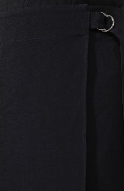 Юбка из смеси вискозы и льна JIL SANDER NAVY темно-синего цвета по цене 56450 руб., арт. JNWM3504A/JM4315, фото 5 Юбка из смеси вискозы и льна JIL SANDER NAVY, арт. JNWM3504A/JM4315, фото 5