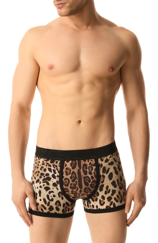 Хлопковые боксеры Dolce & Gabbana M4D19J/0N003 Леопардовый  M4D19J/0N003 Фото 2