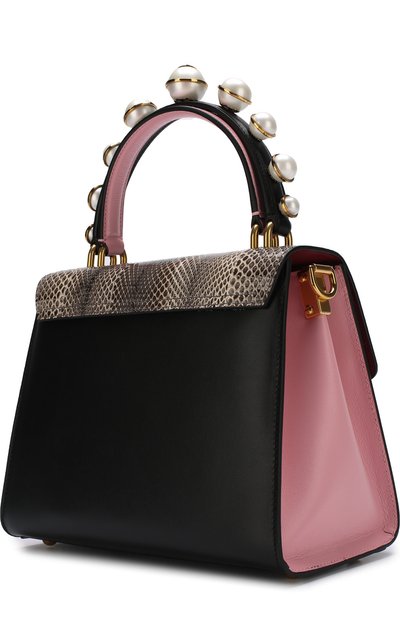 Сумка welcome с отделкой из кожи змеи и меха кролика DOLCE & GABBANA, арт. BB6374/AH660, фото 3