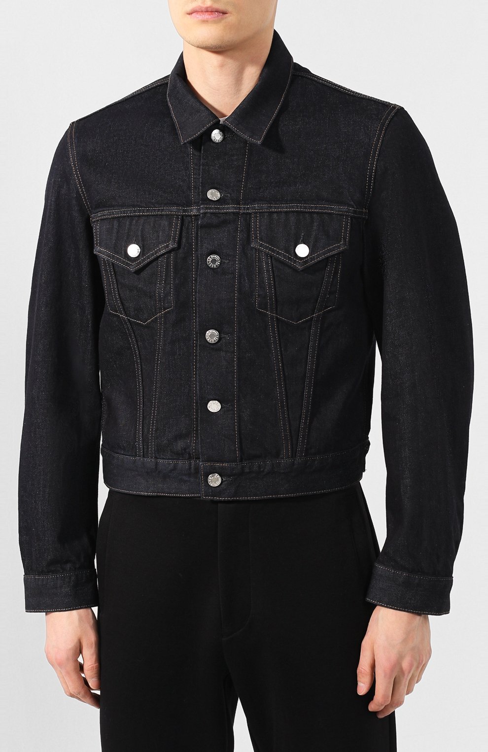 Джинсовая куртка HELMUT LANG темно-синего цвета по цене 55400 руб., арт. I09DM105, фото 3 Джинсовая куртка HELMUT LANG, арт. I09DM105, фото 3