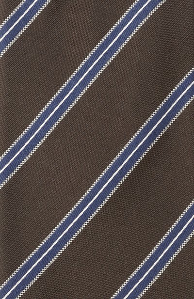 Шелковый галстук ZEGNA коричневого цвета по цене 30950 руб., арт. 1P8/Z9D01TA9, фото 4 Шелковый галстук ZEGNA, арт. 1P8/Z9D01TA9, фото 4