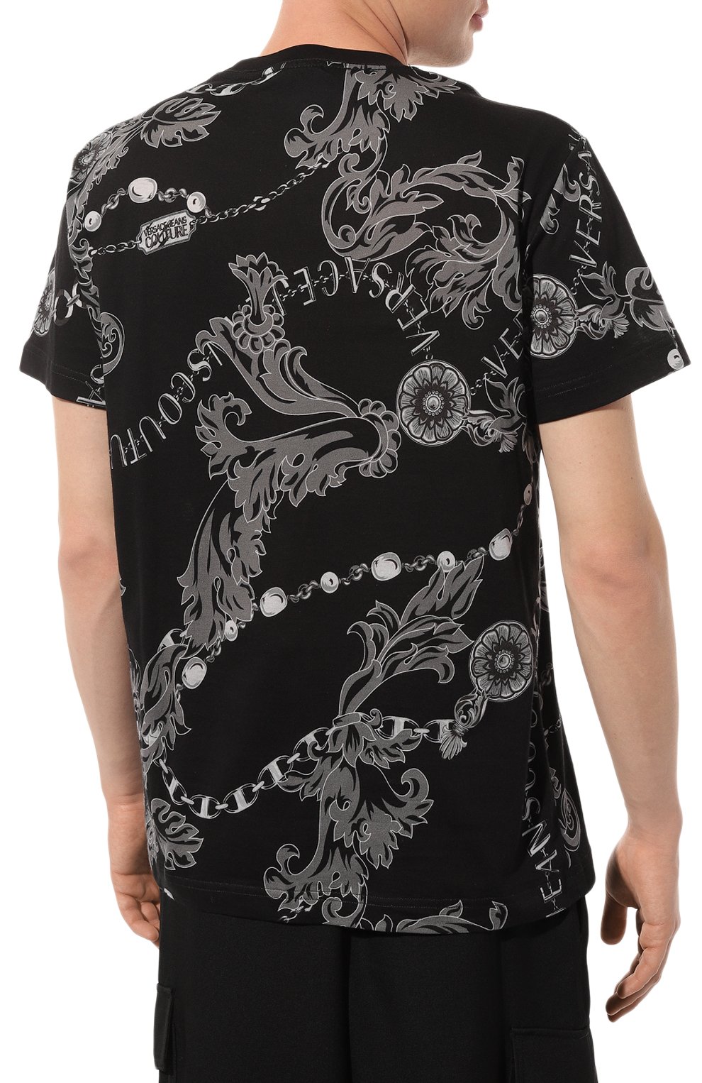 Хлопковая футболка VERSACE JEANS COUTURE, арт. 75GAH6S0/JS218, фото 4