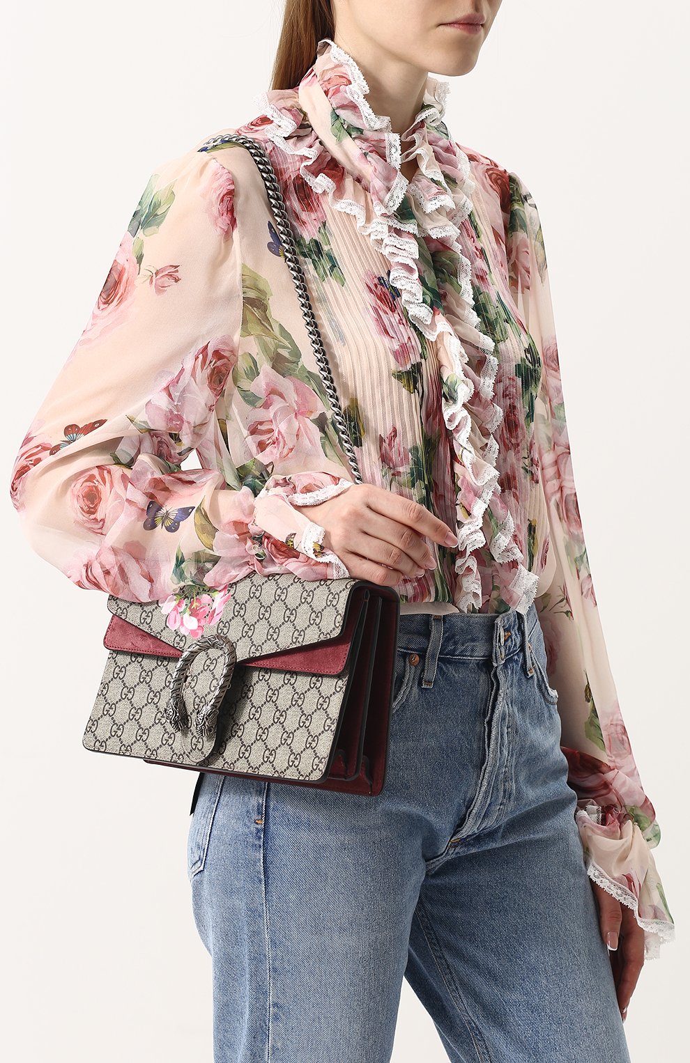 Сумка dionysus gg blooms small GUCCI, арт. 400249/KU23N, фото 5