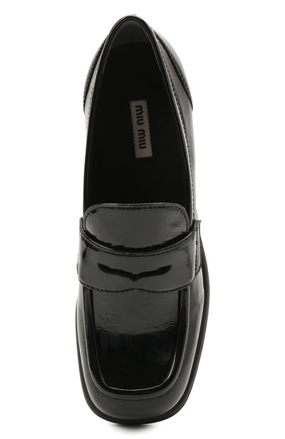 Кожаные пенни-лоферы MIU MIU черного цвета по цене 78000 руб., арт. 5D206D-6OR-F0002-040, фото 5 Кожаные пенни-лоферы MIU MIU, арт. 5D206D-6OR-F0002-040, фото 5