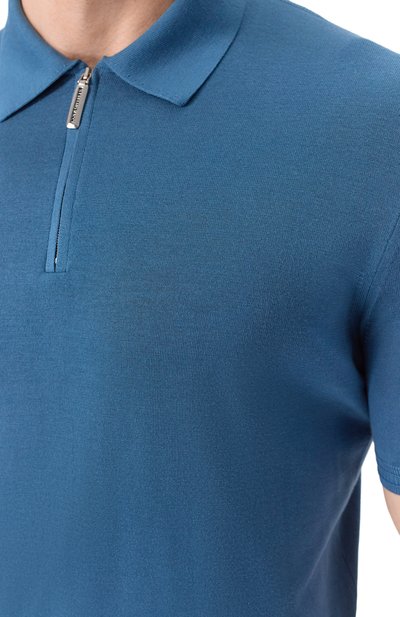Шелковое поло STEFANO RICCI голубого цвета по цене 130000 руб., арт. K616215P31/F25101, фото 5 Шелковое поло STEFANO RICCI, арт. K616215P31/F25101, фото 5