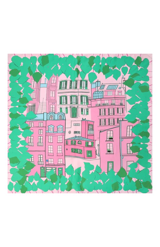 Шелковый платок Petitjean Paris 7С26 Розовый  7С26 Фото 4