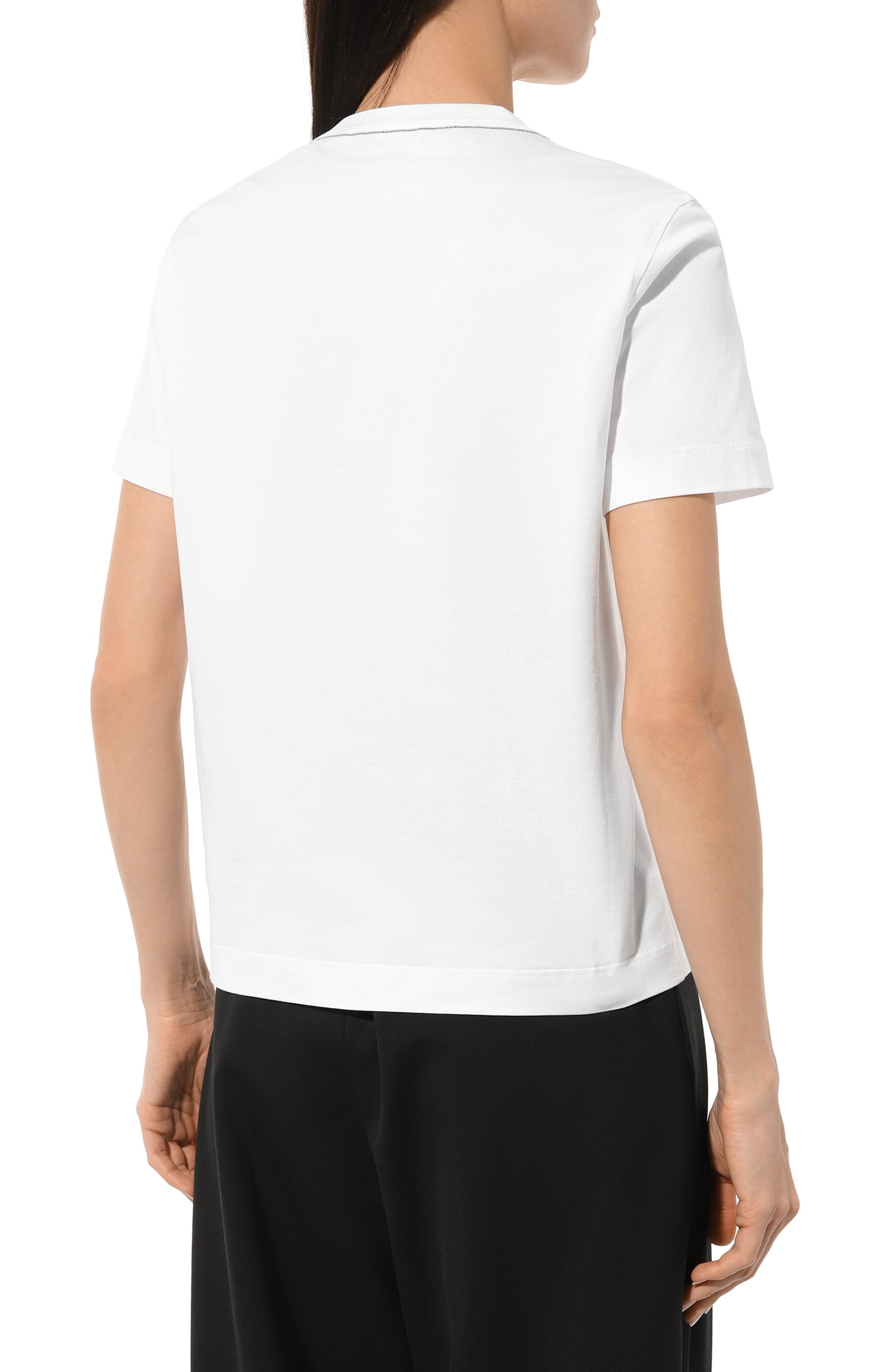 Хлопковая футболка BRUNELLO CUCINELLI, арт. M0T81BI100, фото 4