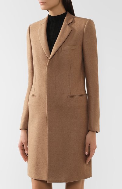 Шерстяное пальто SAINT LAURENT бежевого цвета по цене 399500 руб., арт. 552492/Y190T, фото 3 Шерстяное пальто SAINT LAURENT, арт. 552492/Y190T, фото 3