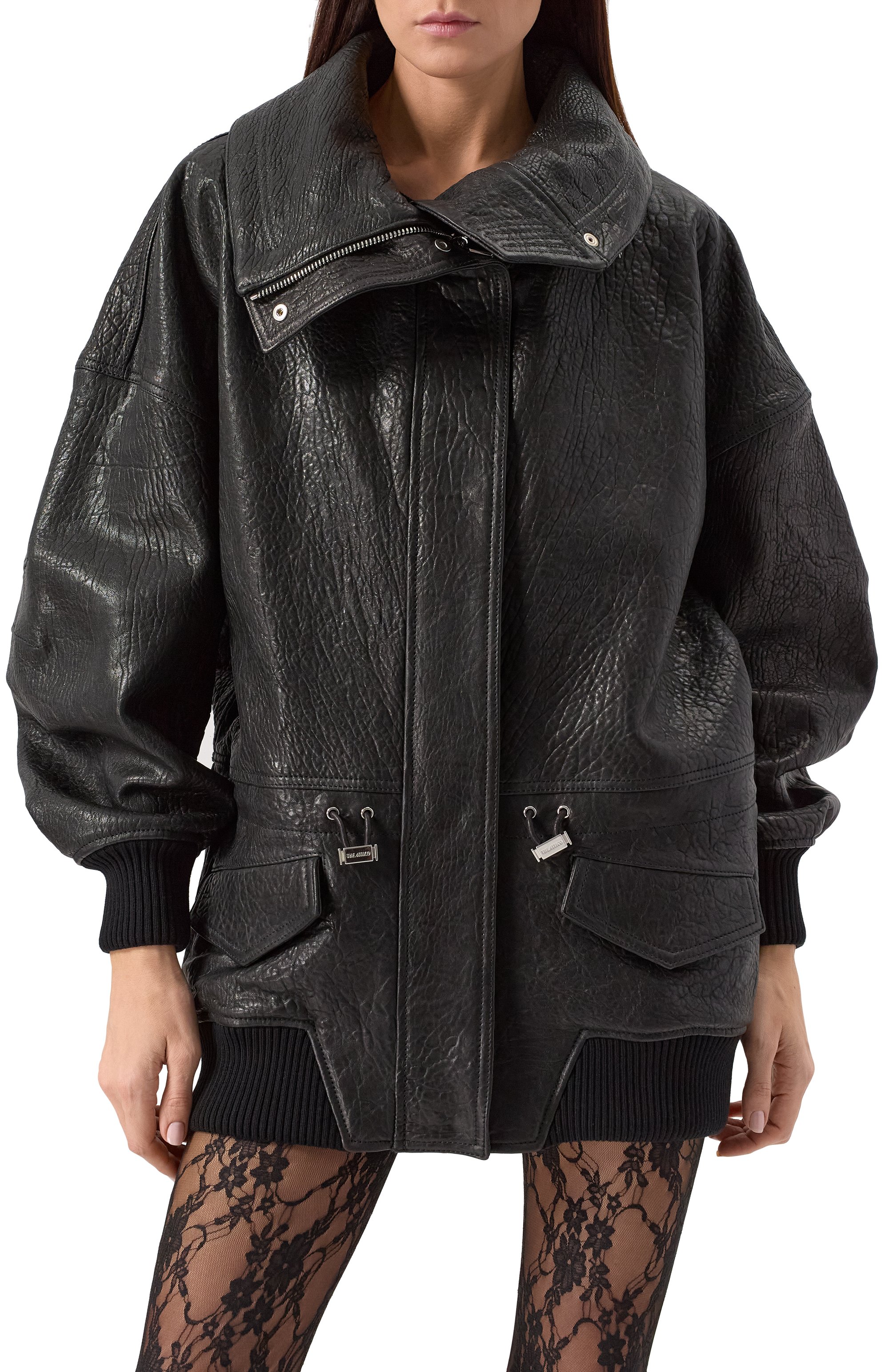 Кожаный бомбер THE ATTICO, арт. 250WCB00072/LBT122AA, фото 3