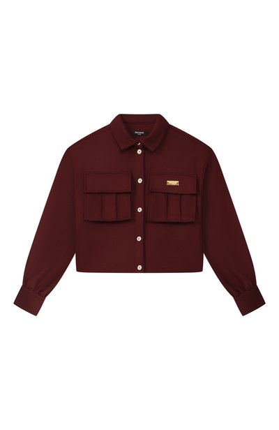 Шерстяная рубашка BALMAIN, арт. BZ5A00